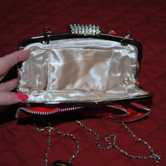 Cute Red Ruffled Mini Purse - Picture 9 of 9